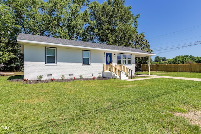 400 Minchew St SE, Wilson, NC 27893 - single story home featuring crawl space, brick siding, and roof with shingles