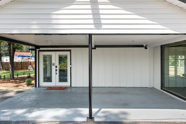 6005 Lake Wheeler Rd, Raleigh, NC 27603 - entrance to property featuring french doors, a carport, and a patio area
