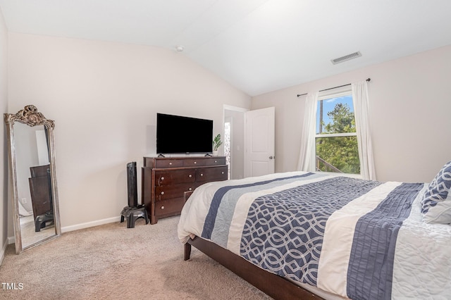 2040 Alderman Way, Creedmoor, NC 27522 - carpeted bedroom featuring lofted ceiling and baseboards