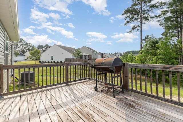 2040 Alderman Way, Creedmoor, NC 27522 - deck with a residential view, grilling area, and a lawn