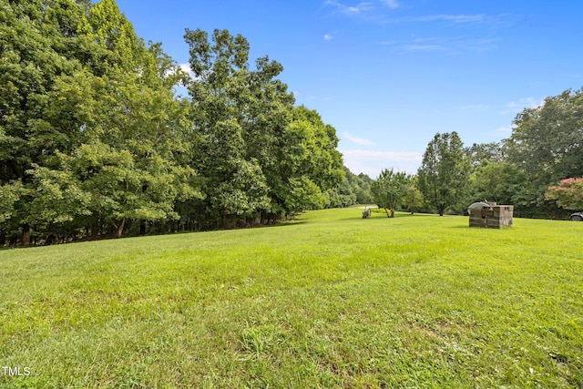 1105 Fontaine Rd, Roxboro, NC 27574 - view of grassy yard with a view of trees