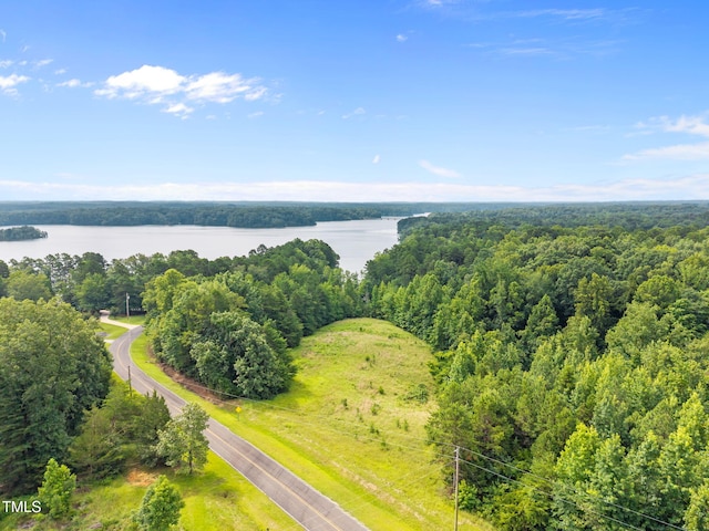 1105 Fontaine Rd, Roxboro, NC 27574 - aerial view of a nearby body of water and a heavily wooded area