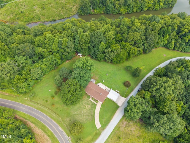 1105 Fontaine Rd, Roxboro, NC 27574 - view of property location featuring a large body of water and a heavily wooded area