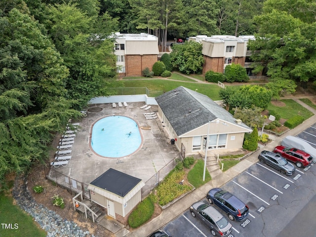 500 Umstead Dr Unit 103E, Chapel Hill, NC 27516 - drone / aerial view of a pool