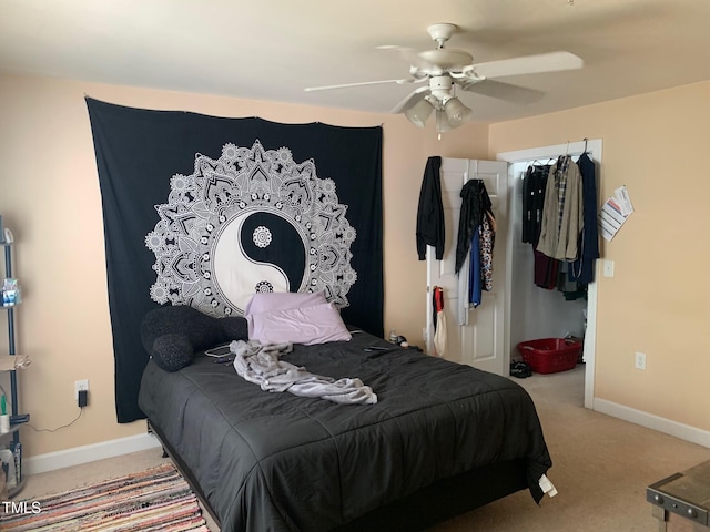 929 Morreene Rd Unit C-14, Durham, NC 27705 - carpeted bedroom featuring baseboards and a ceiling fan