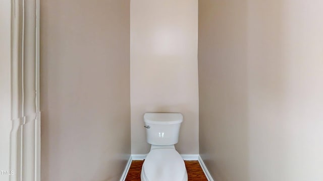 112 Salmon River Dr, Durham, NC 27705 - bathroom featuring toilet and wood finished floors
