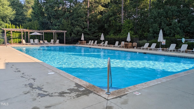 112 Salmon River Dr, Durham, NC 27705 - community pool featuring a pergola and a patio