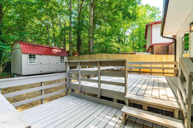 4349 Pickwick Dr, Raleigh, NC 27613 - wooden terrace with a storage shed