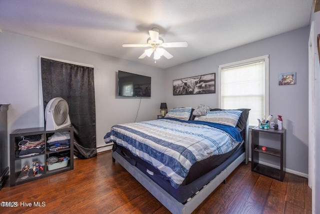 800 S Vance St, Fremont, NC 27830 - bedroom featuring wood-type flooring and ceiling fan