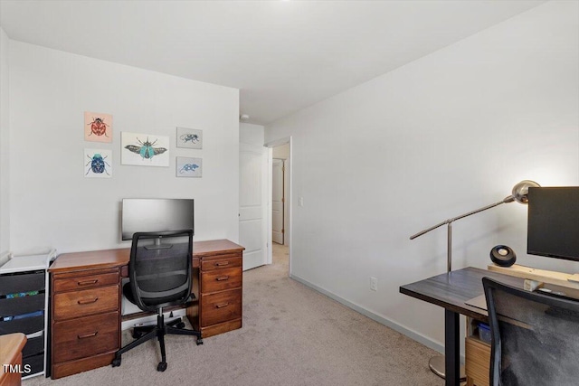 534 Hobkirks Pl, Durham, NC 27704 - office area featuring light carpet and baseboards
