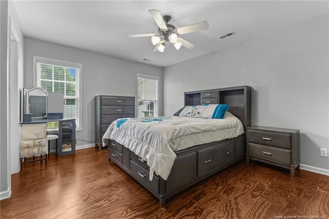 1921 Yellowbrick Rd, Fayetteville, NC 28314 - bedroom with dark wood-type flooring and ceiling fan