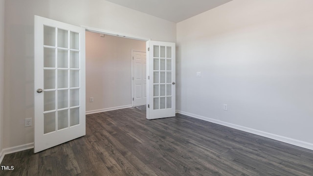 170 Babbling Creek Dr, Youngsville, NC 27596 - unfurnished room featuring french doors and dark wood finished floors