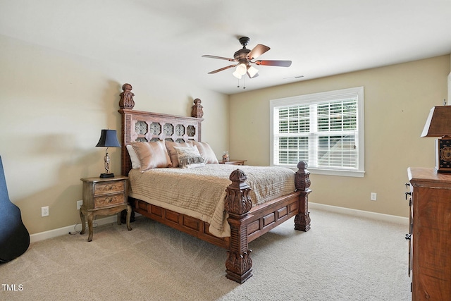 164 Avocet Ln, Clayton, NC 27520 - bedroom with light carpet and a ceiling fan