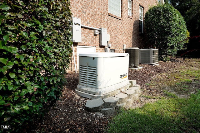 164 Avocet Ln, Clayton, NC 27520 - exterior view of a power unit and brick siding