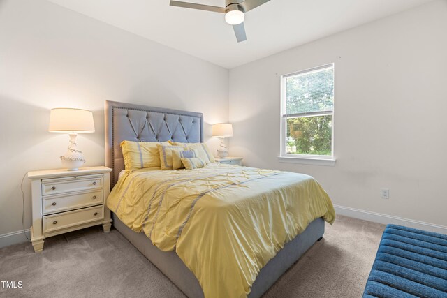 1321 White Spruce Dr, Willow Springs, NC 27592 - bedroom with carpet floors and a ceiling fan