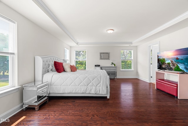 1321 White Spruce Dr, Willow Springs, NC 27592 - bedroom featuring wood finished floors, crown molding, and a raised ceiling