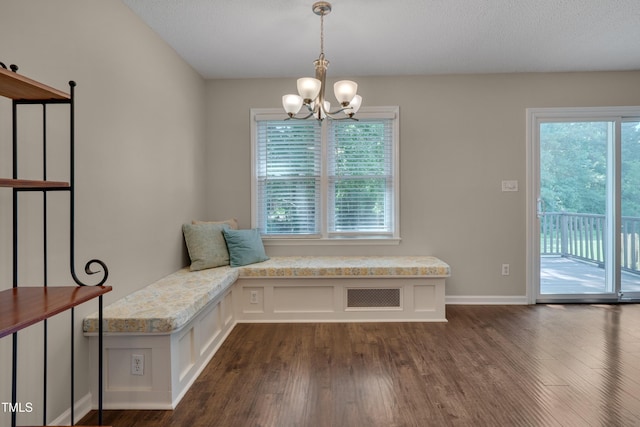 4140 Willow Haven Ct, Raleigh, NC 27616 - unfurnished room featuring dark wood finished floors and a chandelier