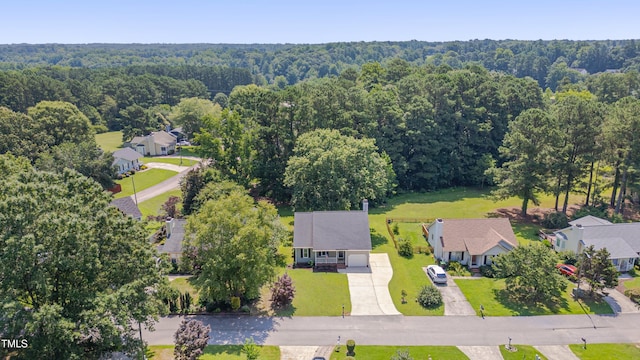 4140 Willow Haven Ct, Raleigh, NC 27616 - aerial view of residential area with a heavily wooded area
