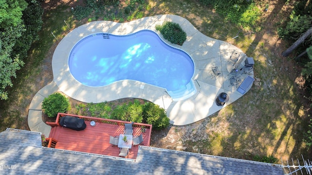 302 Caraway Ln, Cary, NC 27519 - drone / aerial view of a pool area