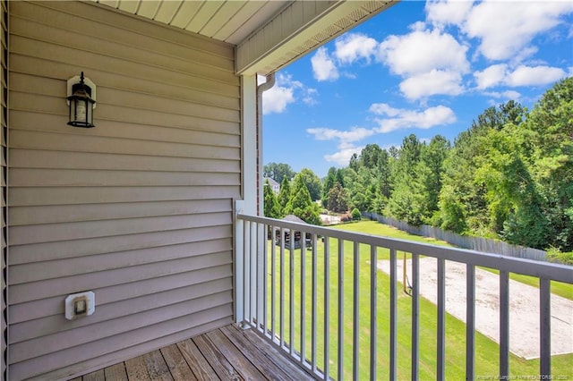 612 Marshtree Ln Unit 304, Fayetteville, NC 28314 - balcony featuring view of wooded area
