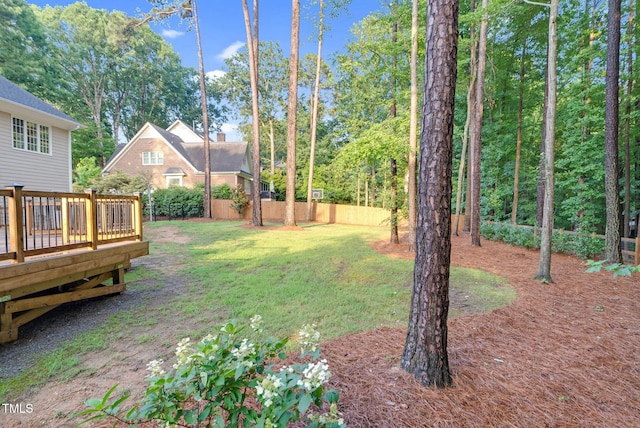 105 Bathgate Ln, Cary, NC 27513 - view of yard with a deck