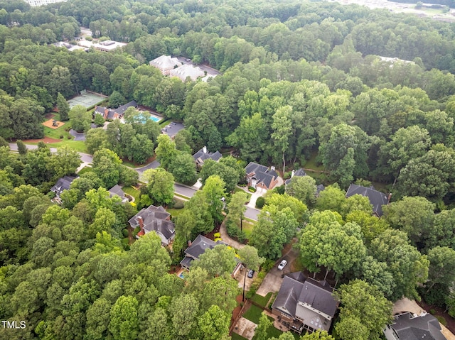 105 Bathgate Ln, Cary, NC 27513 - aerial perspective of suburban area with a forest