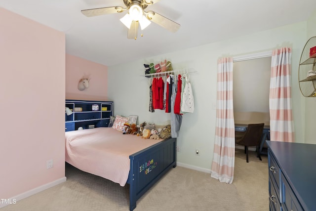 8205 Rolling Glenn Dr, Raleigh, NC 27616 - bedroom with light colored carpet and ceiling fan