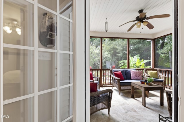 8205 Rolling Glenn Dr, Raleigh, NC 27616 - sunroom / solarium featuring healthy amount of natural light and stone finish flooring