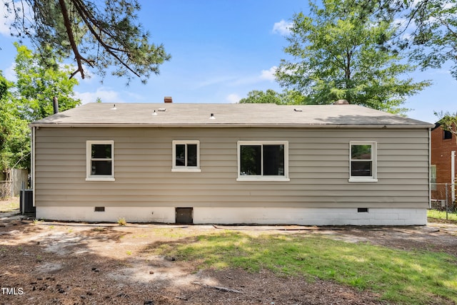 208 Fairview Ave SW, Wilson, NC 27893 - back of house with crawl space and roof with shingles