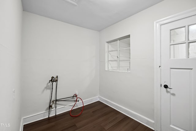 208 Fairview Ave SW, Wilson, NC 27893 - laundry room featuring dark wood finished floors and hookup for a washing machine