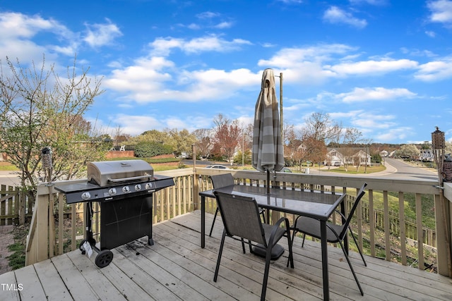 1968 Shadow Glen Dr, Raleigh, NC 27604 - deck featuring a grill and outdoor dining space