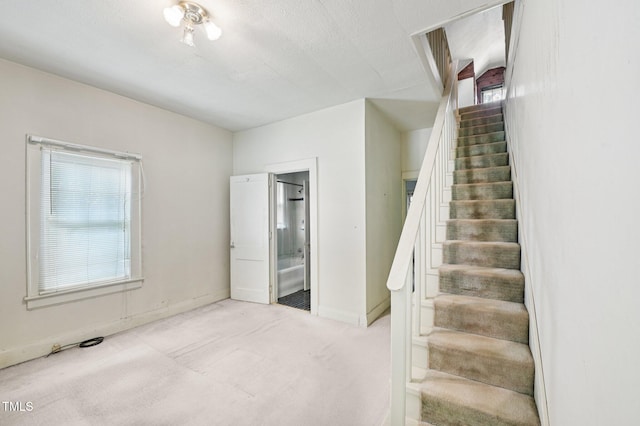 711 W Club Blvd, Durham, NC 27701 - stairway with carpet floors and baseboards