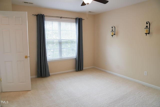 3423 Van Hessen Dr, Raleigh, NC 27614 - carpeted spare room featuring a ceiling fan and baseboards