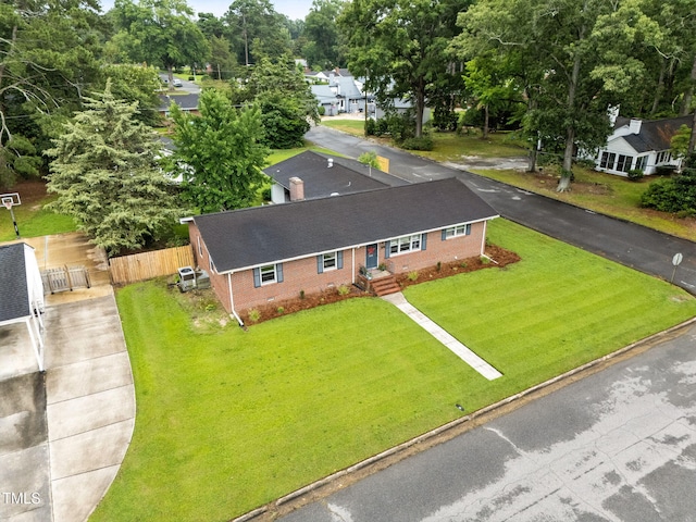 1015 S 1st St, Smithfield, NC 27577 - aerial view of property and surrounding area