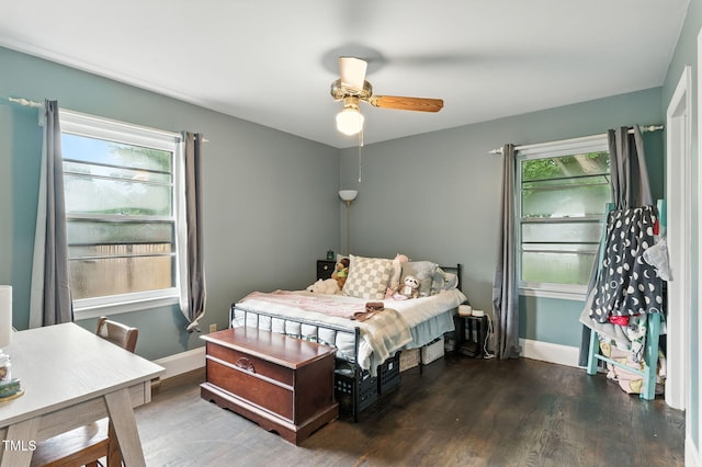 1015 S 1st St, Smithfield, NC 27577 - bedroom featuring wood finished floors and a ceiling fan