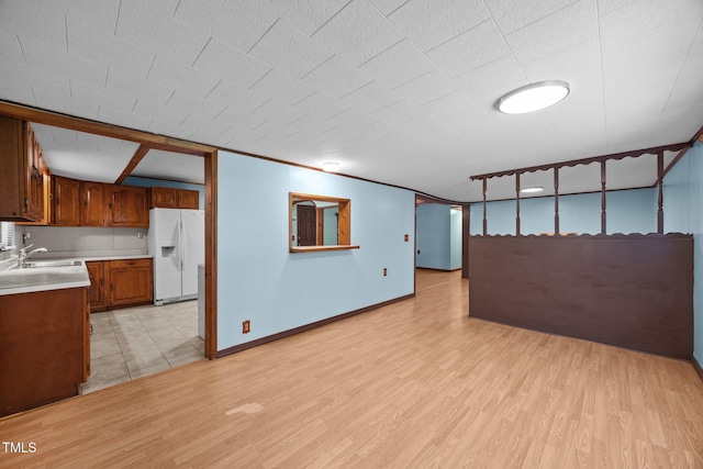 7595 Clayton Blvd Unit B, Clayton, NC 27520 - unfurnished living room with light wood-style flooring