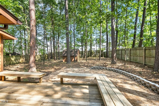 18 Frances St, Chapel Hill, NC 27517 - wooden terrace with a fenced backyard