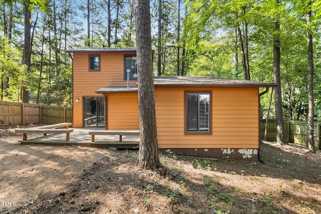 18 Frances St, Chapel Hill, NC 27517 - rear view of house featuring a deck