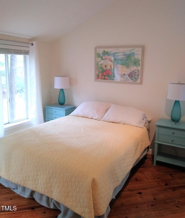 18 Frances St, Chapel Hill, NC 27517 - bedroom with wood finished floors and vaulted ceiling