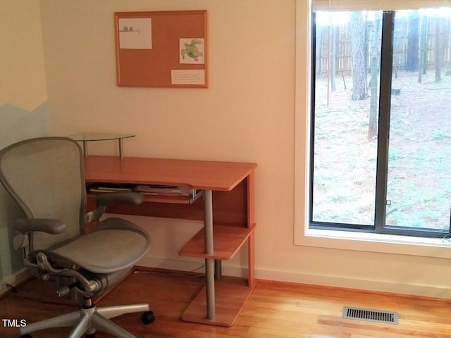 18 Frances St, Chapel Hill, NC 27517 - home office with wood finished floors and baseboards