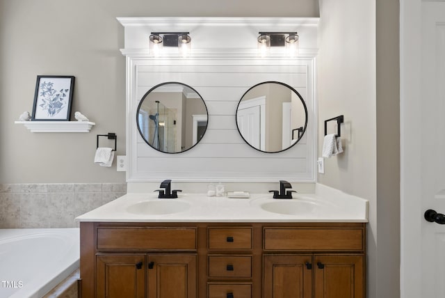 204 Edgepine Dr, Holly Springs, NC 27540 - full bath featuring double vanity and a garden tub