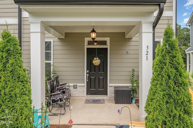 321 Conrad Ln, Wake Forest, NC 27587 - property entrance featuring covered porch