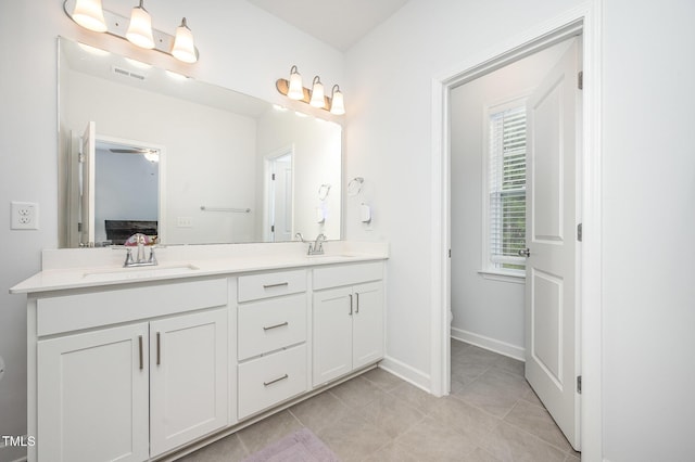 321 Conrad Ln, Wake Forest, NC 27587 - full bath featuring double vanity and tile patterned floors