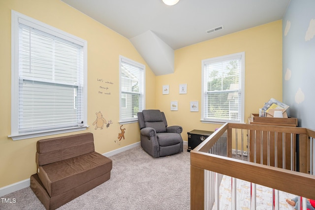 321 Conrad Ln, Wake Forest, NC 27587 - carpeted bedroom with multiple windows and a nursery area