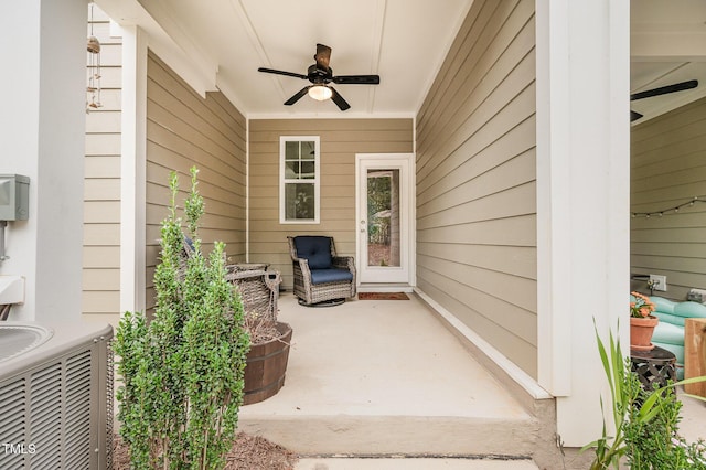 321 Conrad Ln, Wake Forest, NC 27587 - view of patio / terrace featuring ceiling fan