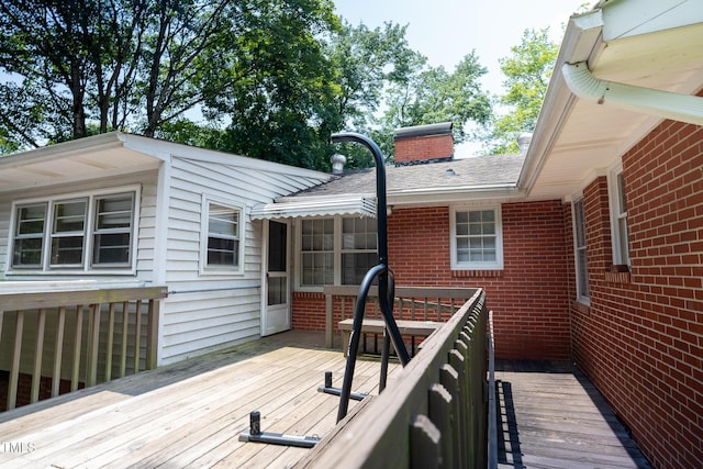 2100 Breeze Rd, Raleigh, NC 27608 - view of wooden terrace