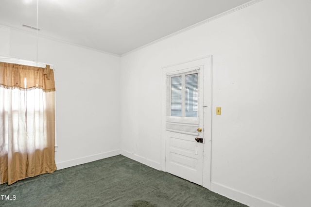 907 Morehead Ave, Durham, NC 27707 - carpeted empty room featuring ornamental molding and baseboards
