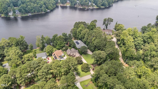 1221 Sagamore Dr, Louisburg, NC 27549 - aerial overview of property's location with a large body of water