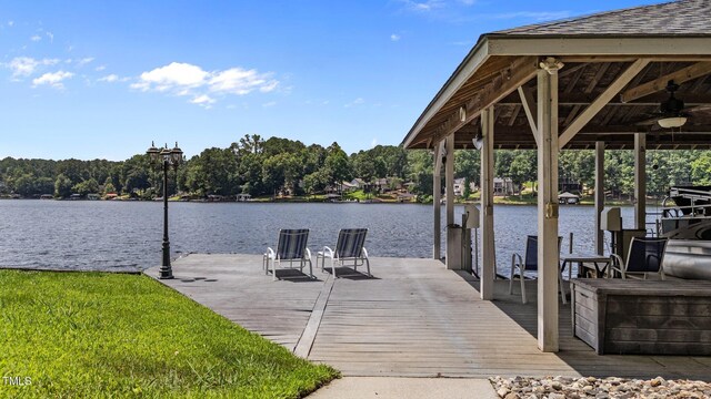 1221 Sagamore Dr, Louisburg, NC 27549 - dock area with a water view