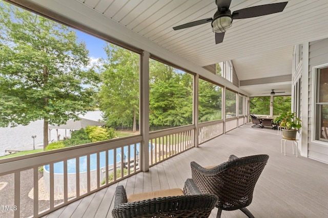 1221 Sagamore Dr, Louisburg, NC 27549 - wooden terrace with a ceiling fan and outdoor dining space